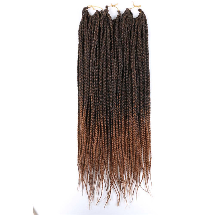 Medium Crochet Box Braids 3X Prelooped Synthetic Hair 14inch 18inch Protective Style Quick Easy Crochet 22 Strands per Pack