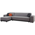 Sleeper Chaise Sectional Fabric Corner Sofa Bed