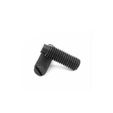 Black oxide slotted set screw with dog point