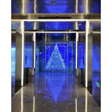 Торговый центр стекло украшения стены прозрачный светодиодный дисплей