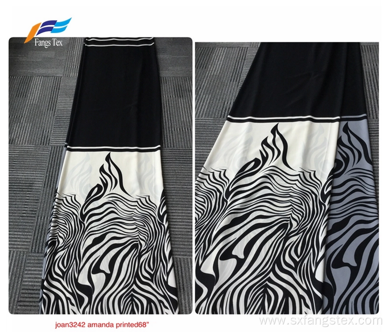 Black-out 100% Polyester Nida Printed Abaya Fabric