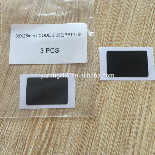 High frequency I code 2 black PET RFID Sticker