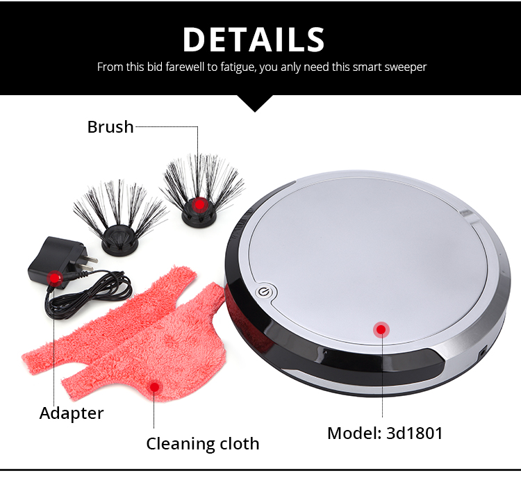 Cheap Intelligent Wet and dry Robotic Vacuum Cleaner with Mopping ,Sweeping ,And Suction