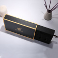 Custom Logo Black Drawer Box Gold Foil Border