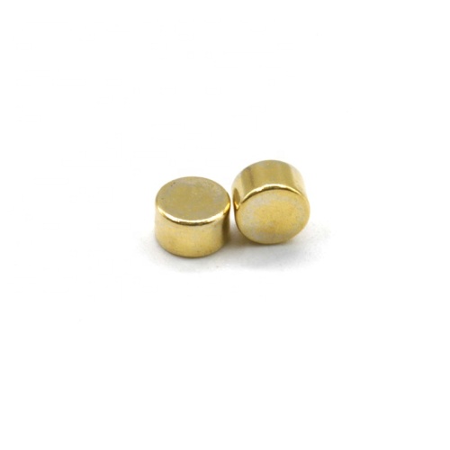 Gold coated mini neodymium magnet cylinder