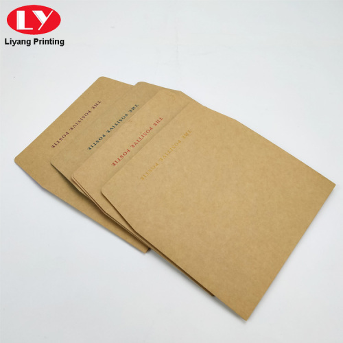 Pembungkusan sampul surat kraft custom coklat kertas