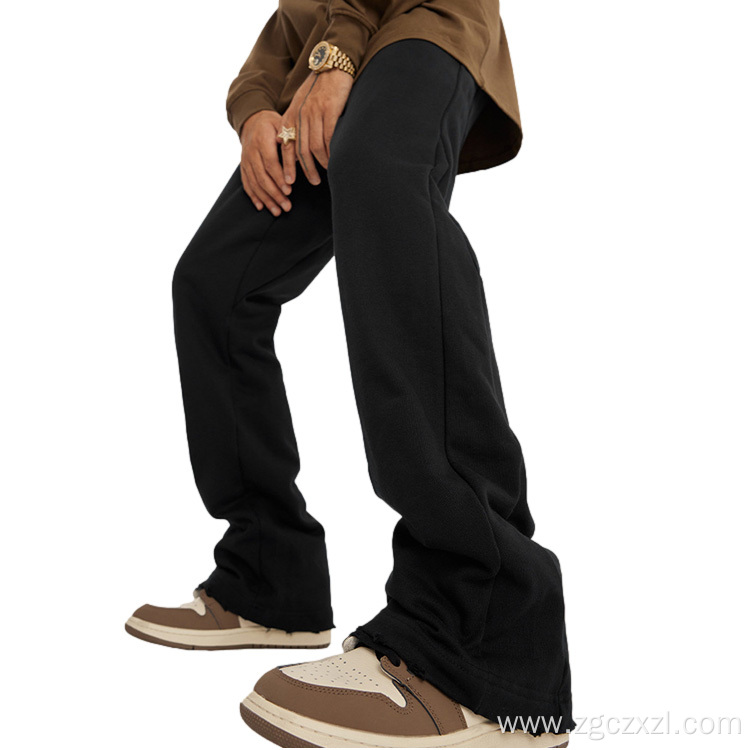 Women's american style solid color flared sweatpants