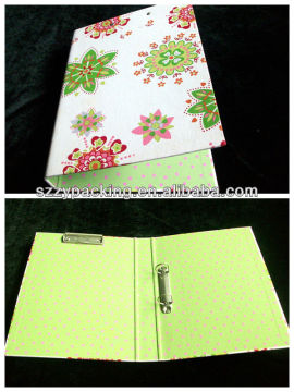 fabric cover document folder with clip