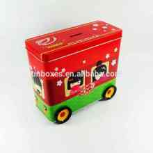 New Style Hot Sale Bus Shape Food Storage Cookie Biscuit Tin Box Candy Tin