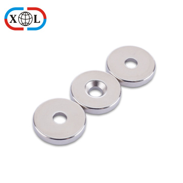 Hot sale customized coated disc countersunk N52 magnet