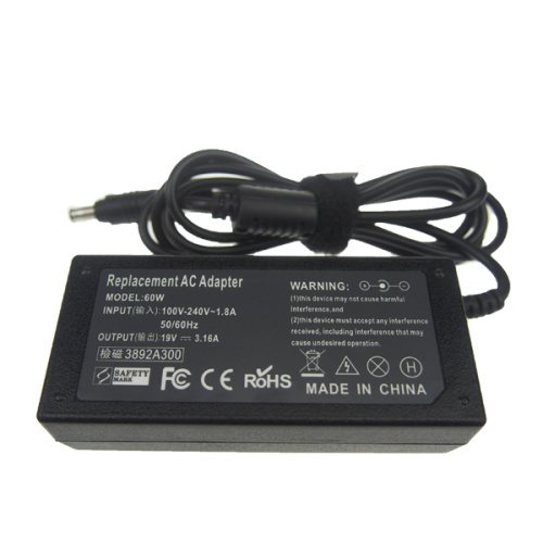 19V 3.16A 60W strömadapter Samsung bärbar dator