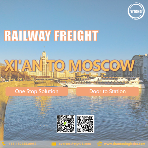 International Railway Freight van Xi&#39;an naar Moskou Rusland