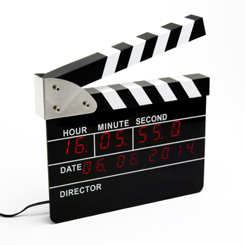 Movie Clapper mit digitalem Wecker