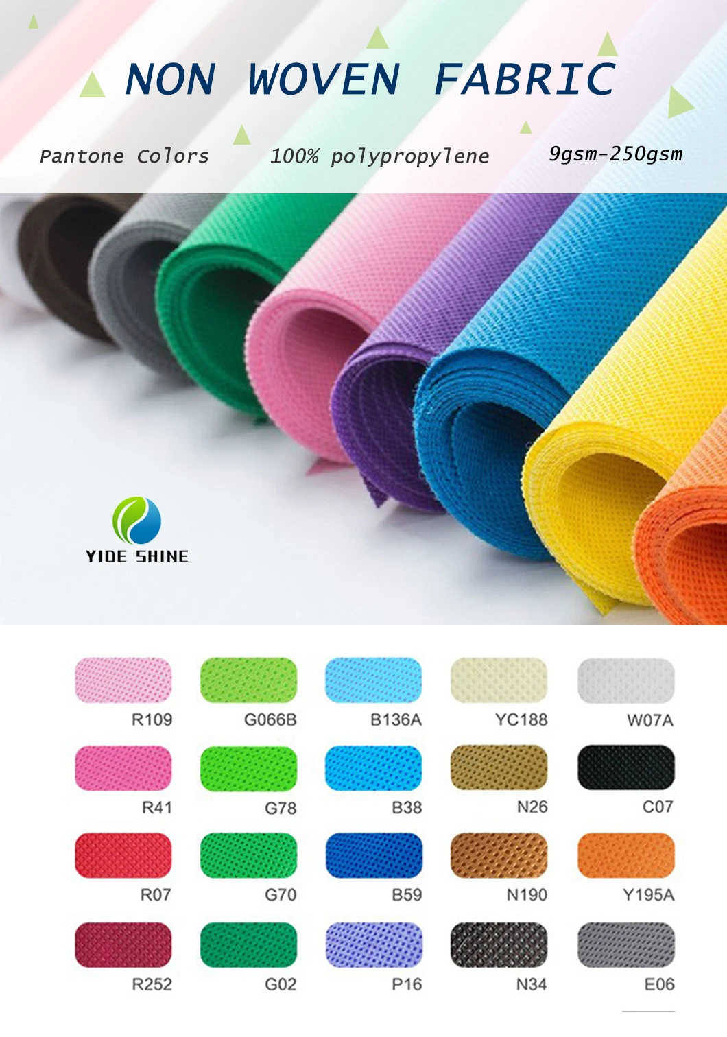 Home Textile PP Spunbond Nonwoven Material Non Woven Fabric