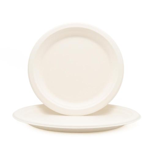 100% Biodegradable disposable bagasse tableware Round Bagasse Plates