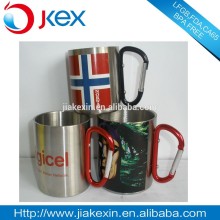 printing logo stainless travel mug with handle
