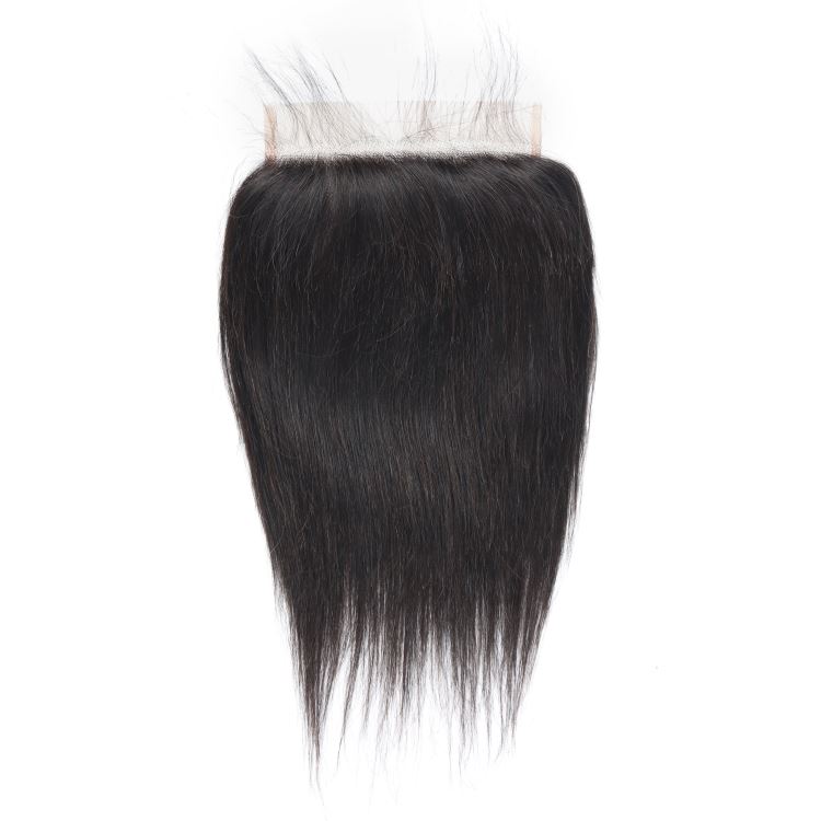 bone straight closure transparent raw 4x4 peruvian  5x5 lace human hair  clousure and frontal for women hair piece