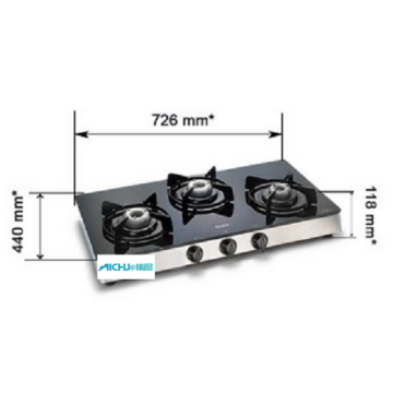 Toughened Glass Top Gas Stove 3 Burners