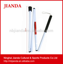 Ninghai jianda lightweight aluminum folding disabled blind cane crutch white walking stick for the blind people