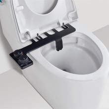 High Quality Black Dual Nozzle Bidet Attachment with Hot and Cold Sprayer for Toilet