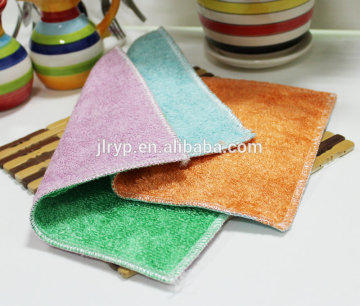 Natural high Absort Bamboo Fiber rag for kitchen bowels and dishs cleaning