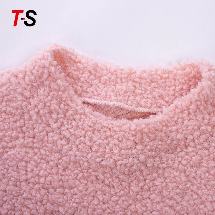 Womens Knitted Womens Sherpa Fleece Side Slit Full Sleeve Jumper Outwears