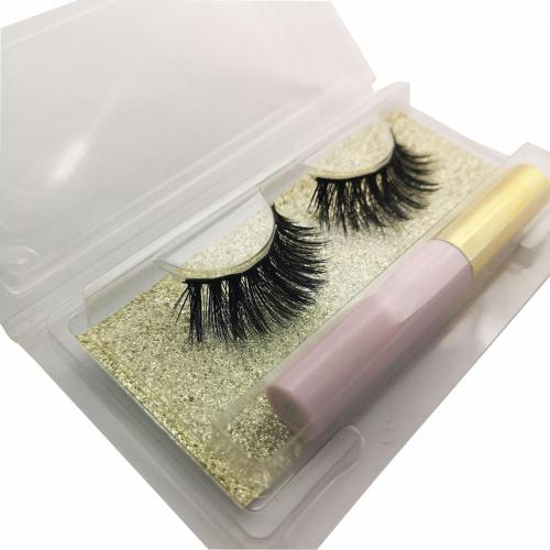 Silk mink eyelashes magnetic eyeliner eyelashes 3d synthetic fiber lash