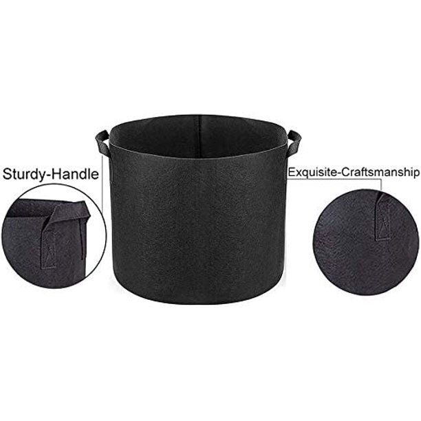 Factory stock 1-400 gallon All Size Non woven Plant Fabric Pots Grow Bags with Handles planting bags