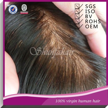 Human hair bleached knots men's toupee, Good Bleached Knot Toupee,Good Quality Bleached Knots Toupee For Men