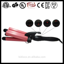 gold ceramic tourmaline triple wave hair curling iron