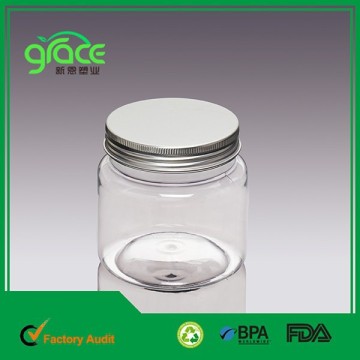 transparent jar food jar clear plastic jar with lids