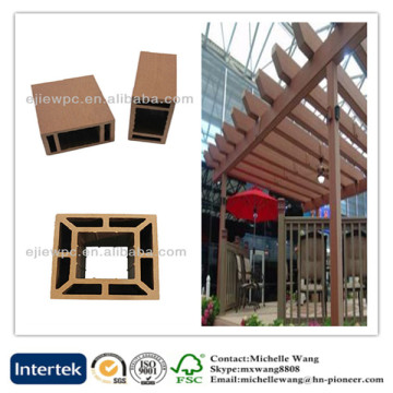 Environmental weather resistant plastic wood pergola, WPC Pergola, modern pergola