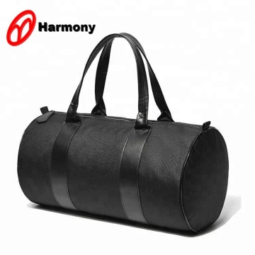 Factory supplier Durable polyester Round shaped black duffle bag