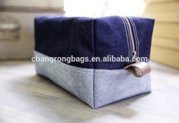 personalized women's waxed canvas toiletry bag /waxed canvas cosmetic bag /selvage denim bags and pouches
