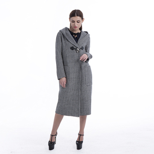 Cashmere coat winter warm jacket with Hat