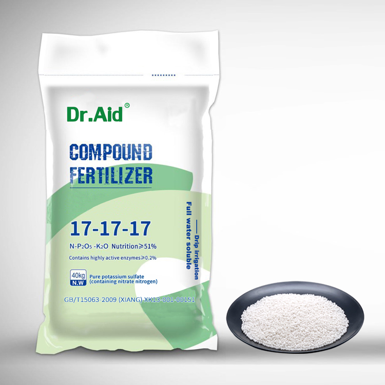 Dr Aid wholesale every green water soluble npk 17 17 17 compound fertilizer for banana potato