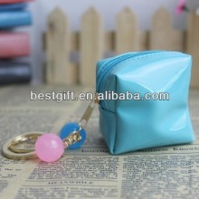zipper coin purse with key chain, convenient and safe coin bag with zipper