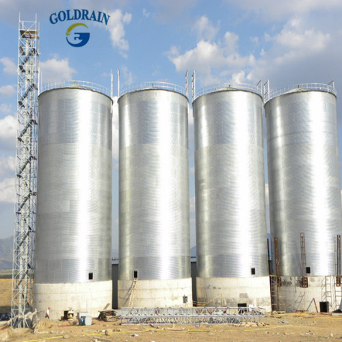 Corrugated hopper bottom silo sawdust silo