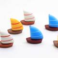 100 Stuk / partij Zeilboot Zeilboot Schip Schip Hawaii Malediven Klein Standbeeld Beeldje Ambachten Ornament Miniaturen Decor