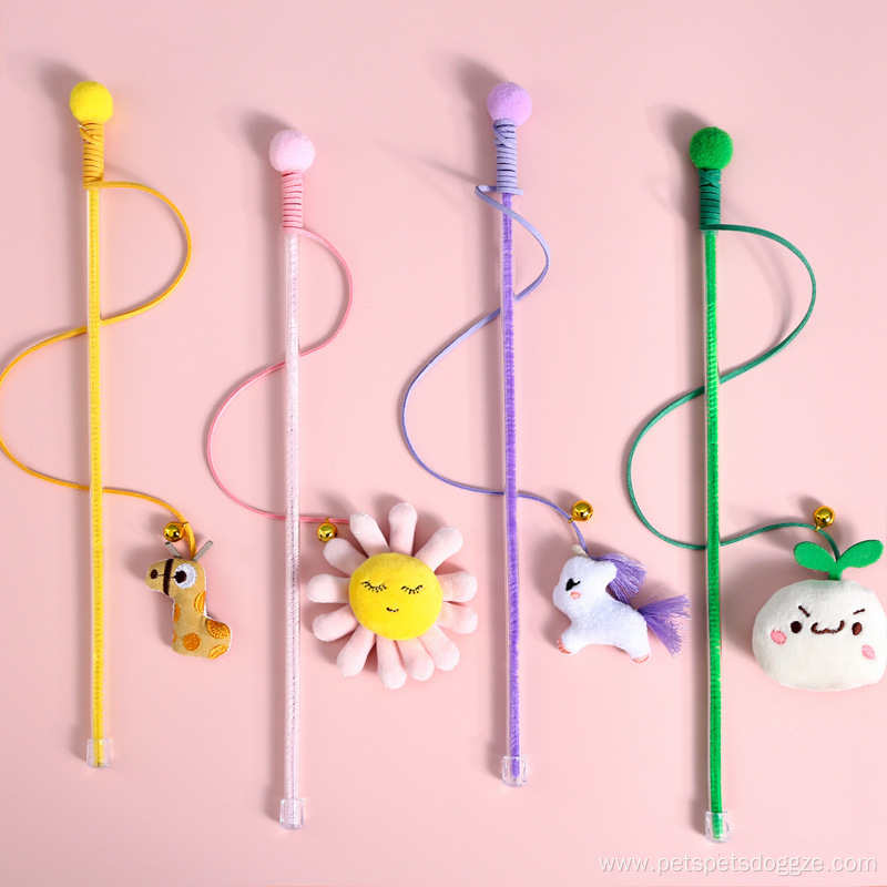 Perfect Interactive Cat Colorful Rod Teaser