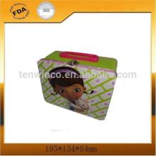 Popular Lunch Tin Boxes/ Portable Cartoon Cute Kids Children Tin