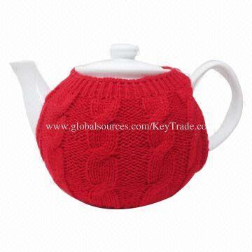 Fine Porcelain Tea Pot in Textile Coat