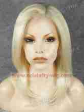 Chic Short Blonde Highlight Jennifer Aniston Syntheic Lace Front Wig