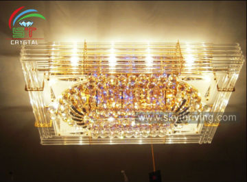 square crystal ceiling lamp led crystal ceiling light