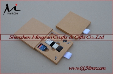 Fabric Linen USB SD CF Card Storage Box Case Holder