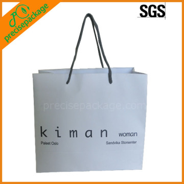 customized white printed paper packaging bags