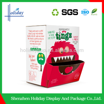 Multi-tier desktop 2 tiers double counter cardboard display