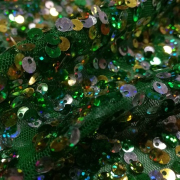 5mm Hologram Sequin Mesh Tulle Backdrop Fabric