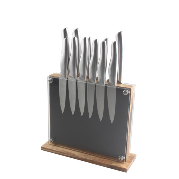 12pcs Set de cuțit din oțel inoxidabil cu bloc magnetic