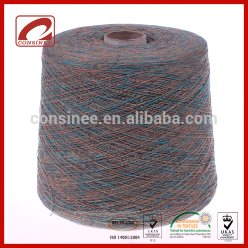 Blended knot style fancy silk linen yarn for knitting pretty dress